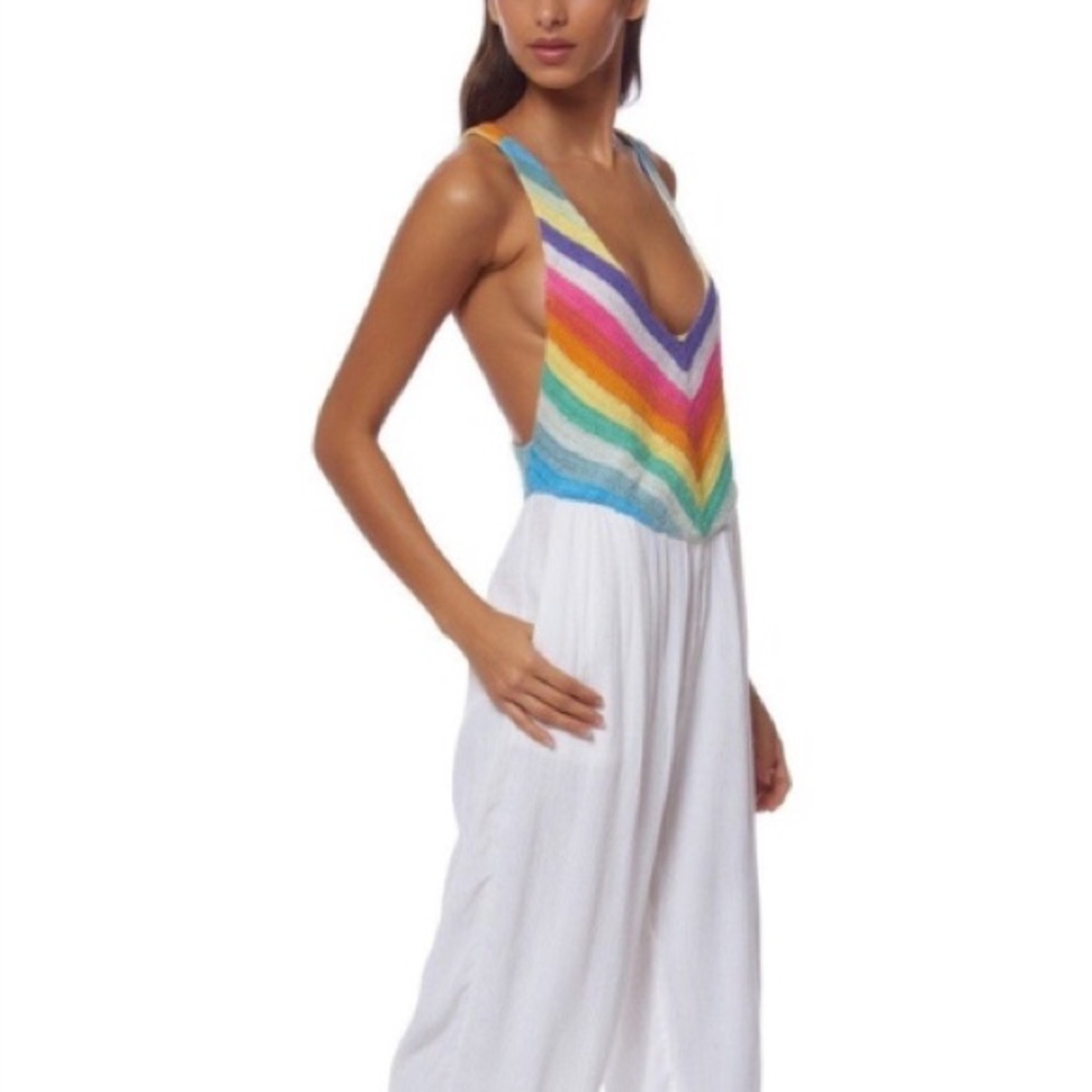 ❌SOLD❌Mara Hoffman Crotchet Rainbow Jumpsuit - Picture 7 of 7